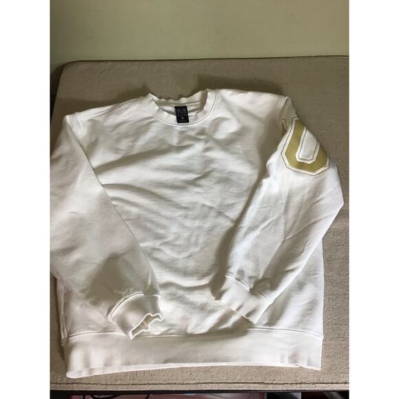 P. E Nation Women Sweatshirt Sz. XS  Cream/ Gold EUC Sporty Casual Comfortable - Picture 6 of 14